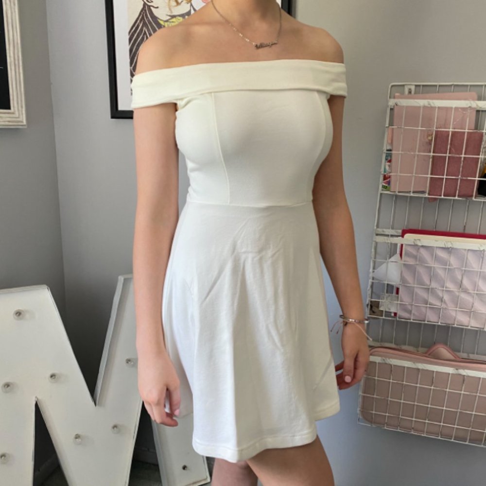 White Off-The-Shoulder Dress
